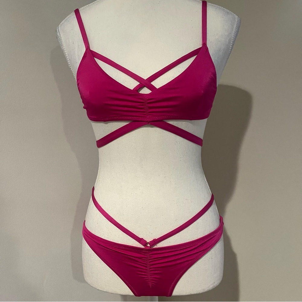Agent Provocateur Fuchsia Pink Strappy Bikini